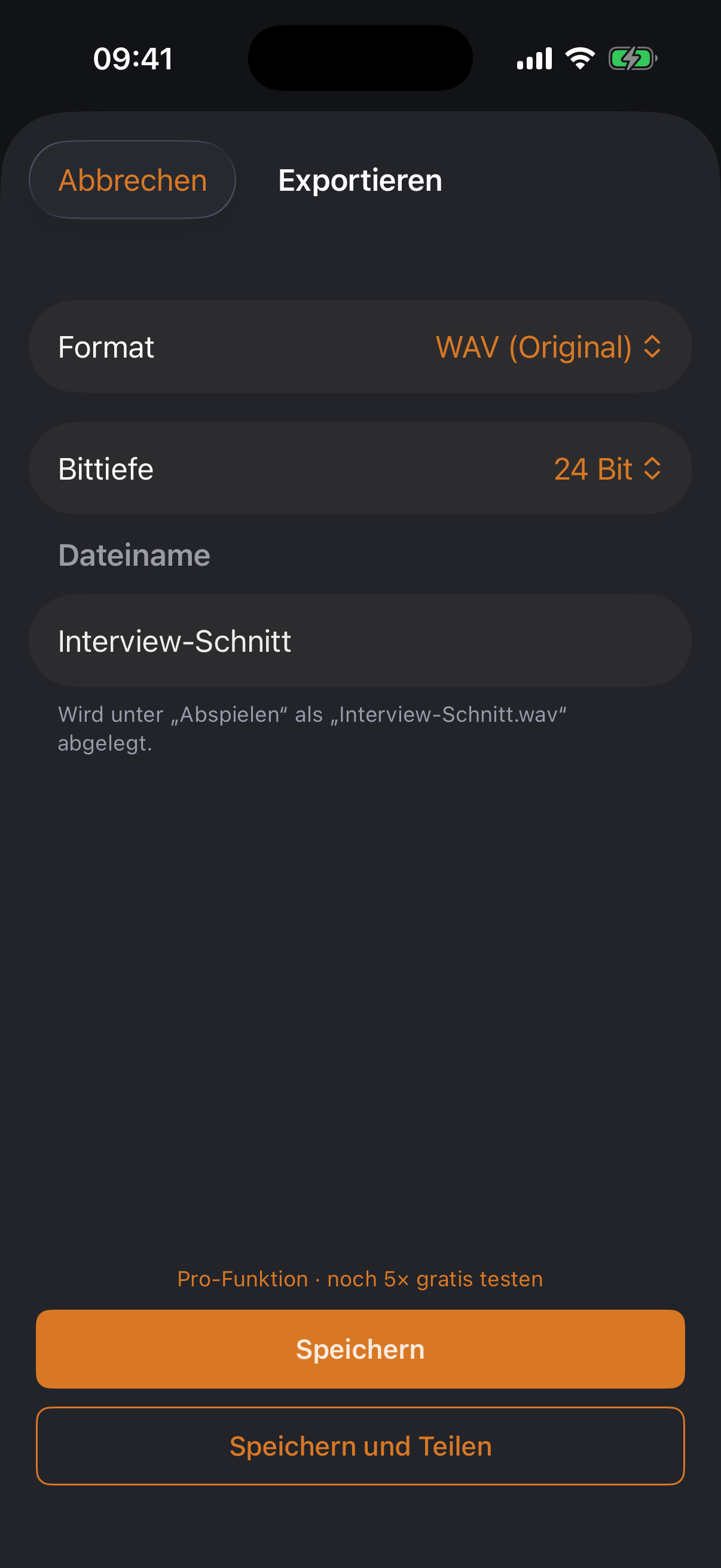Export-Dialog
