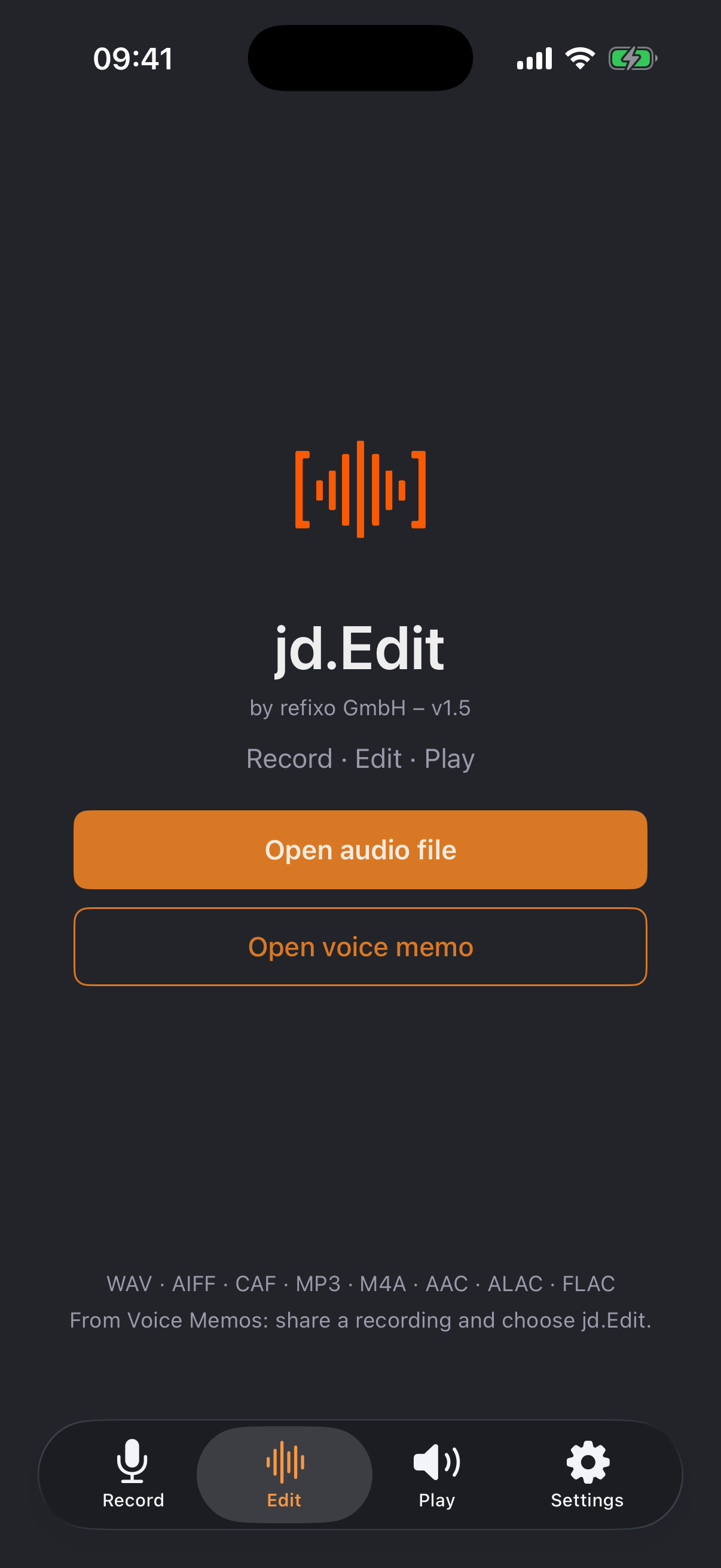 Start screen