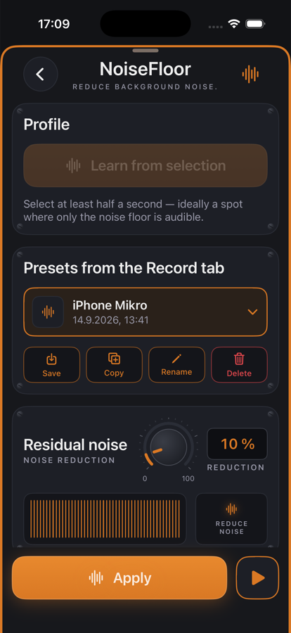 NoiseFloor in jd.Edit